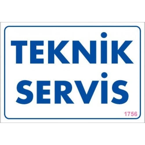 Pvc Levha quot;Teknik Servisquot; 17,5*25 cm ürün görseli 1