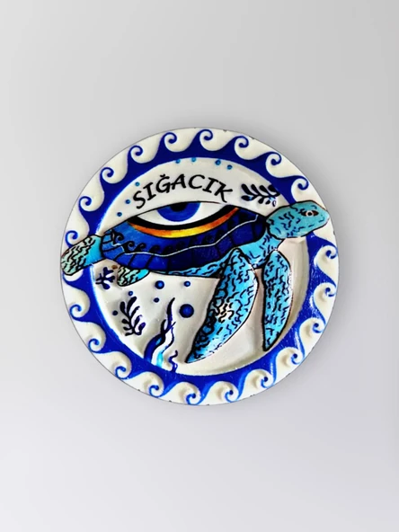 SIĞACIK Polyester Kabartmalı Kaplumbağalı Magnet 7 cm Dekoratif Hediyelik Buzdolabı Süsü (Kod:1293) ürün görseli 1