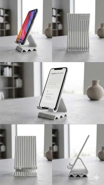 MASA ÜSTÜ DESENLİ TELEFON STANDI ürün görseli 1