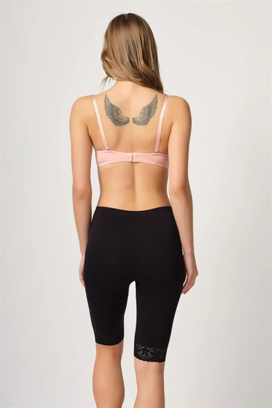 Siyah MI Emay 3004 Soft Uzun Paça Dantel Boxer - Resim 3