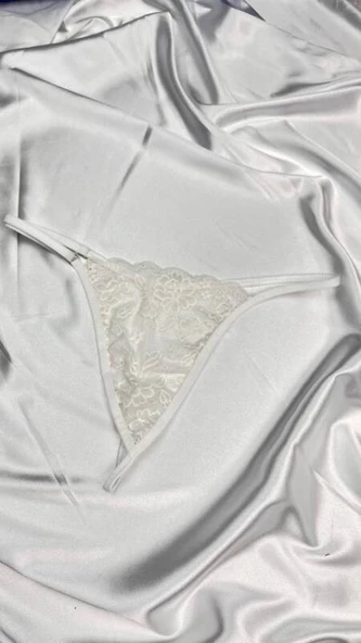 Transparan Dantel Tanga Külot V6500 - Resim 4