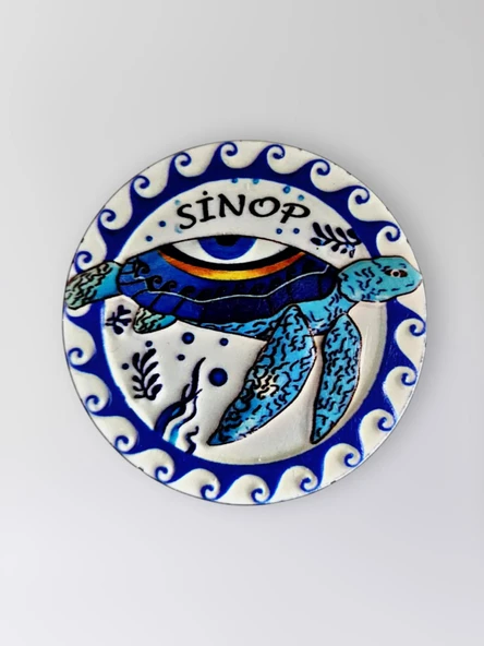 FOÇA Polyester Kabartmalı Kaplumbağalı Magnet 7 cm Dekoratif Hediyelik Buzdolabı Süsü (Kod:1297) ürün görseli 1