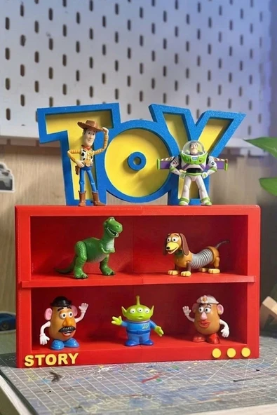 Toy Story - Oyuncak Hikayesi Tasarımlı Raflı Stand ürün görseli 1
