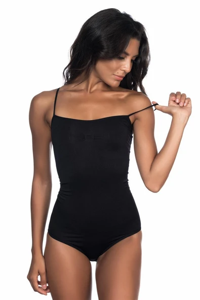 Siyah MI Emay 1923 Soft İp Askılı Çıtçıtlı Body ürün görseli 1