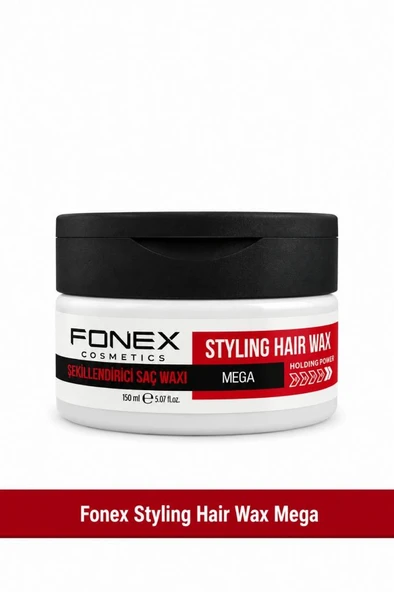 Fonex Styling Hair Wax Mega Sert Parlak Kırmızı Parfüm Kokulu 150 Ml ürün görseli 1