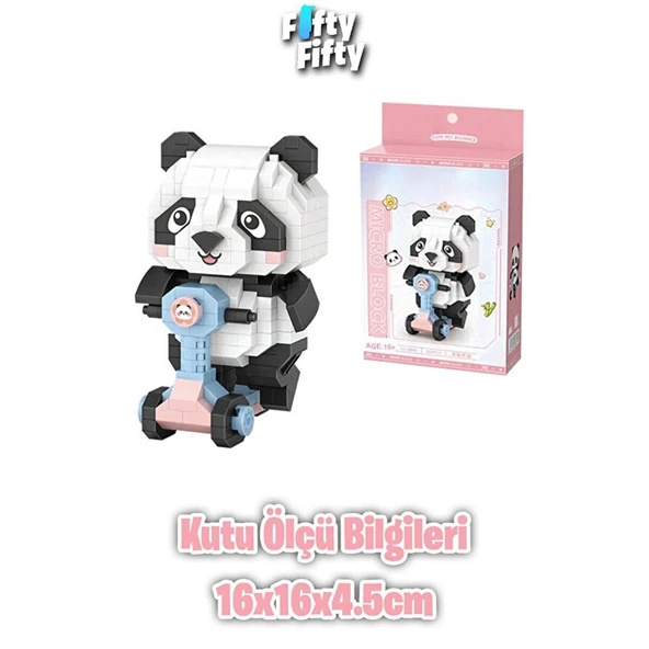 LZ8801 PANDA SCOOTER BLOCK OYUNCAK 320 PARÇA - Resim 2
