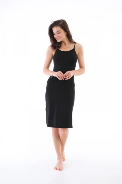 Freshness 3165  Kadın Modal Askılı Jüpon Kombinezon - Resim 2