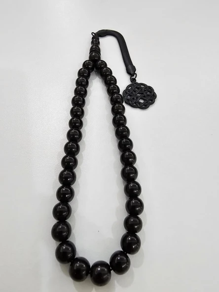Efekentli E-Ticaret Gürcü Oltu Taşı Tesbih (9 x 9,3 mm) Küre Kesim ürün görseli 1