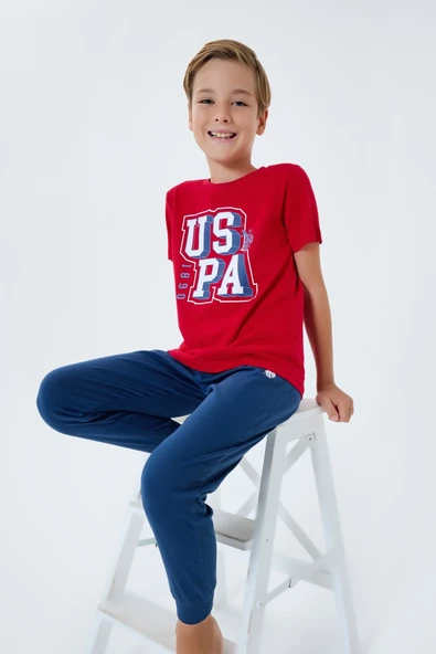 US Polo 2410-4 Erkek Çocuk Pijama Takım ürün görseli 1