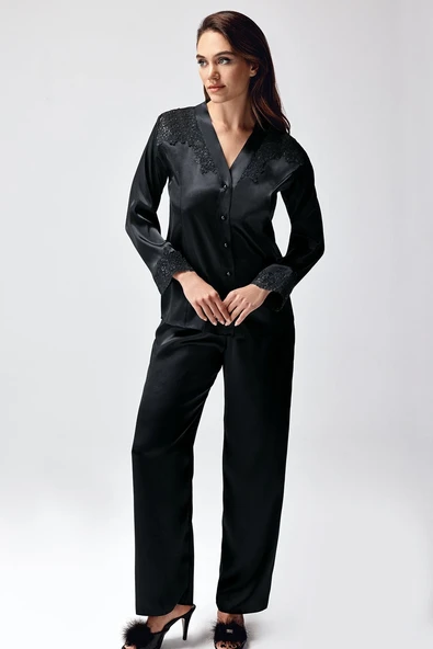 Freshness 9950-PT Saten Dantel Detaylı Pijama Takımı ürün görseli 1
