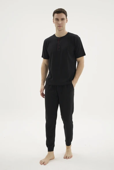 Kocabey KKT-26155 Erkek Midi Yaka Pijama Takımı ürün görseli 1