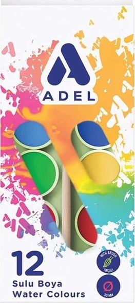 Adel Sulu Boya 28 MM 12 Renk 2025 ürün görseli 1