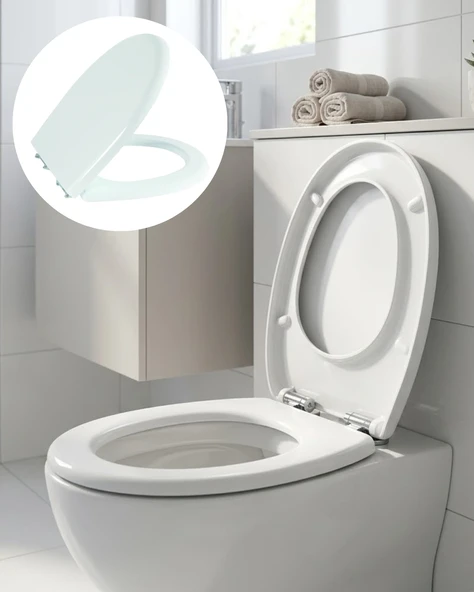 Universal Klozet Kapağı Kolay Montaj Kaydırmaz Alt Ped Dayanıklı Banyo Aksesuarı ürün görseli 1