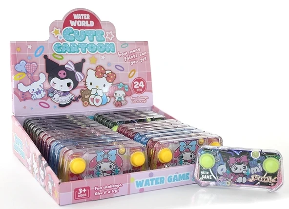 Hello Kitty Kuromi Baskılı Sulu Oyun - Dikdörtgen Konsol Tasarımlı Su Oyunu Alk3995 ürün görseli 1