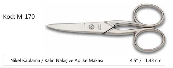 Europe Kalın Nakış Makası Süper Kalite No:4.5 11,43 Cm ürün görseli 1