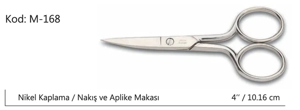 Europe Kalın Nakış Makası Süper Kalite No:4 10,16 Cm ürün görseli 1
