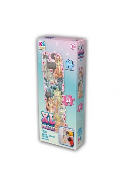 KS Puzzle 52 Parça Kediler XL Çerçevesiz ürün görseli 1