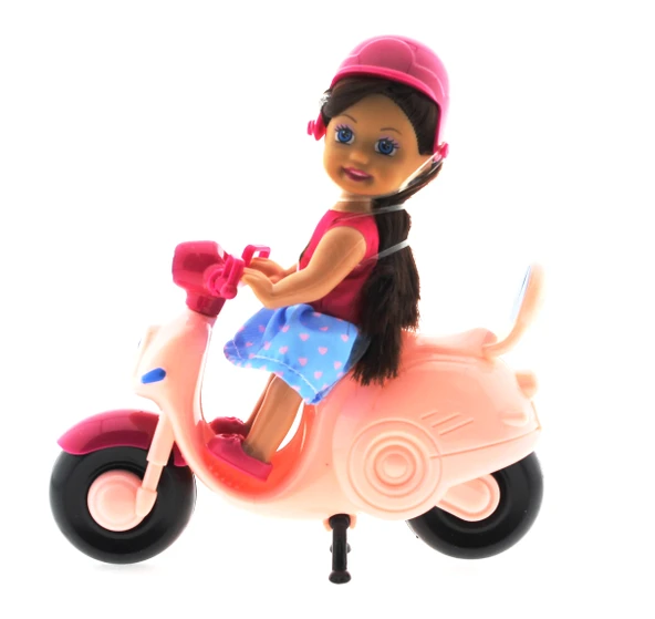 Cute Doll Mini Bebek ve Pembe Vespa - Resim 2