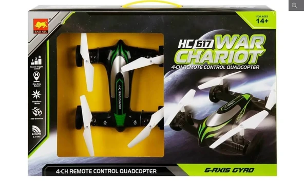 Uzaktan Kumandalı Şarjlı Siyah Araba / Quadcopter ürün görseli 1