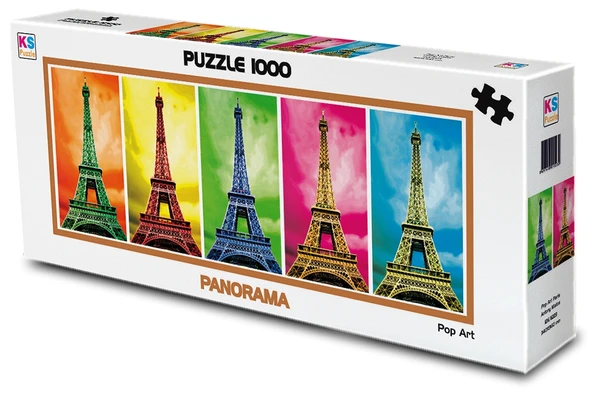 KS Puzzle 1000 Parça Panorama Pop Art Pop Art Paris Eyfel Külesi ürün görseli 1
