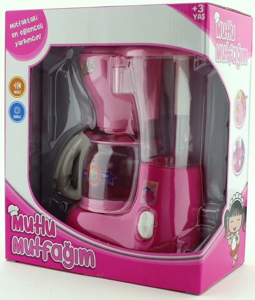 Mutlu Mutfağım Mini Kahve Makinasi Açık Pembe 0037 ürün görseli 1