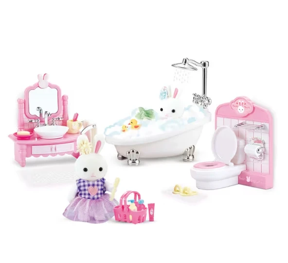 Bay Dreamy Mini Tavşan Banyo ve Tuvalet Oyun Seti ürün görseli 1