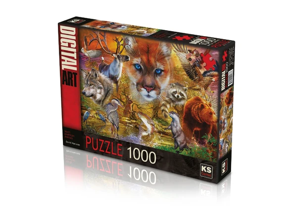 KS Puzzle 1000 Parça North American Animals ürün görseli 1