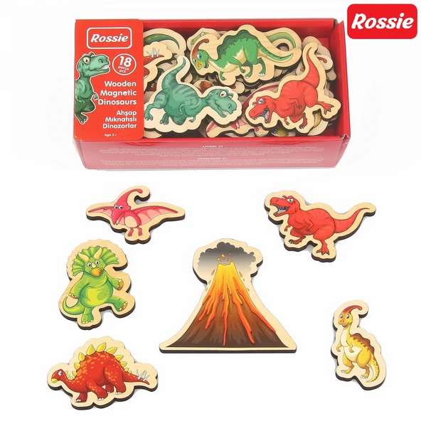 Rossie Mıknatıslı Ahşap Dinozorlar - Resim 2
