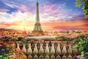 KS Puzzle 500 Parça Sunset İn Eiffel Eyfel'de Günbatımı - Resim 2