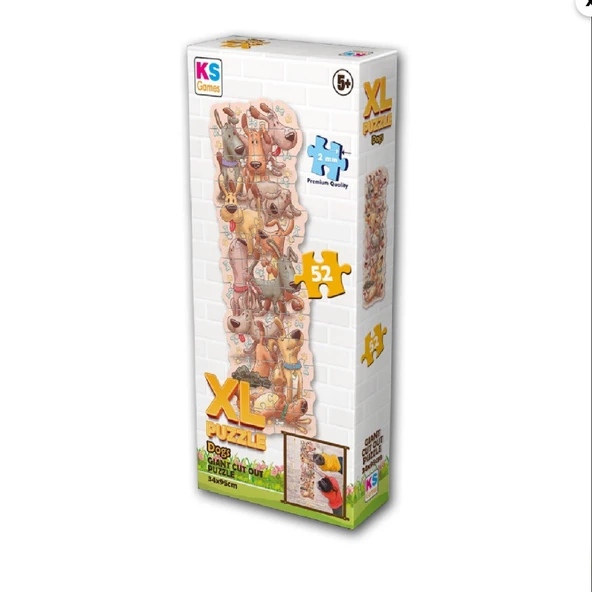 KS Puzzle 52 Parça Köpekler XL Çerçevesiz ürün görseli 1