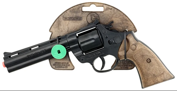 Gonher Revolver 12'li  Uzun Namnulu Siyah Metal Polis Koleksiyon Tabancası ürün görseli 1