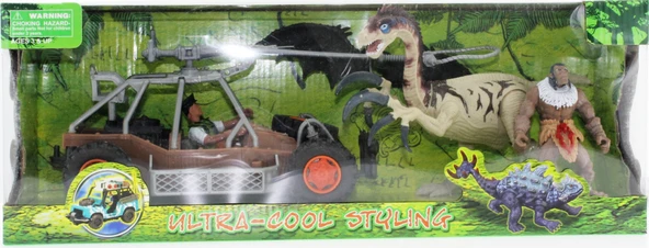 Dinozor Avcısı Buggyli  Oyun Seti - Resim 4