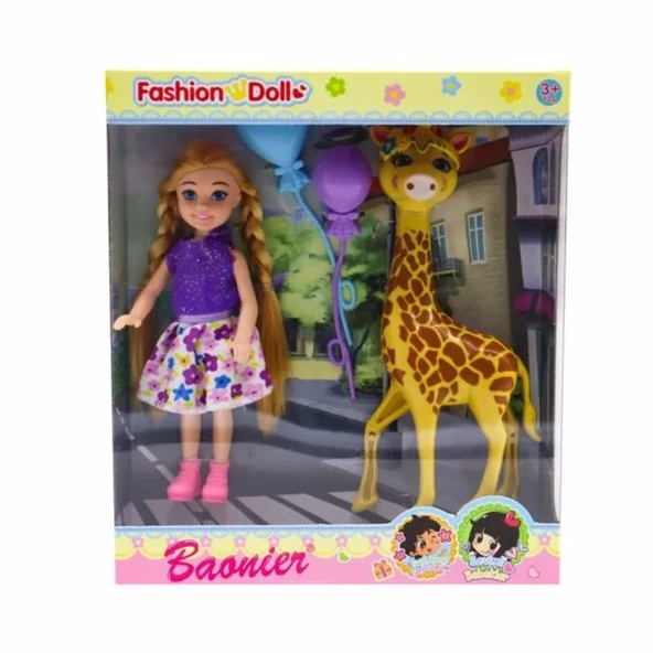 Baonier Zürafalı Mini Kız Bebek ürün görseli 1