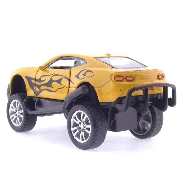 Die Cast Çek Bırak Sarı Arazi Aracı - Resim 3