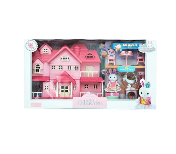Bay Dreamy Villa ve Evcil Hayvanlı Mini Tavşan Oyun Seti ürün görseli 1