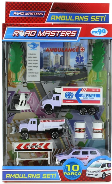 Ağaçlı Metal Ambulans Seti Jp9103 ürün görseli 1