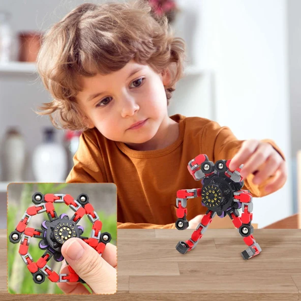 Robota Dönüşen Kırmızı Stres Çarkı - Resim 3
