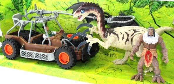Dinozor Avcısı Buggyli  Oyun Seti - Resim 2