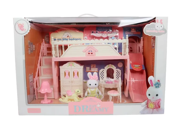 Bay Dreamy Mini Tavşan Kaydıraklı Yatak Odası Oyun Seti ürün görseli 1
