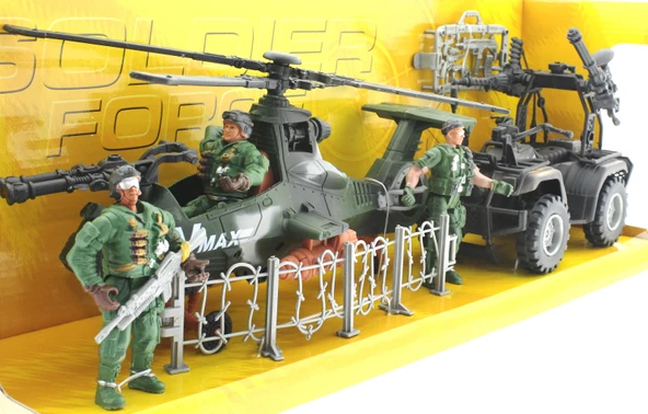 Atv ve Helikopterli Askeri Oyun Seti - Resim 3