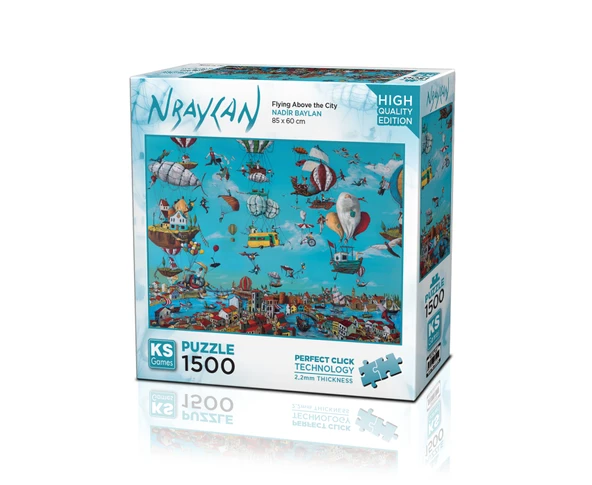 KS Puzzle 1500 Parça Nbaylan Flying Above the City ürün görseli 1