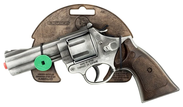 Gonher Revolver 12'li Uzun Namnulu Gri Metal Polis Koleksiyon Tabancası ürün görseli 1