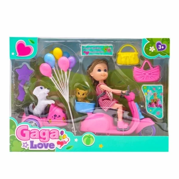 Gaga Love Hayvanlarıyla Motor Gezisi kutulu Pembe motor ürün görseli 1