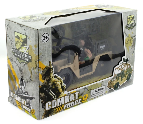 Combat Force Figür, Motor ve Jeep - Resim 3