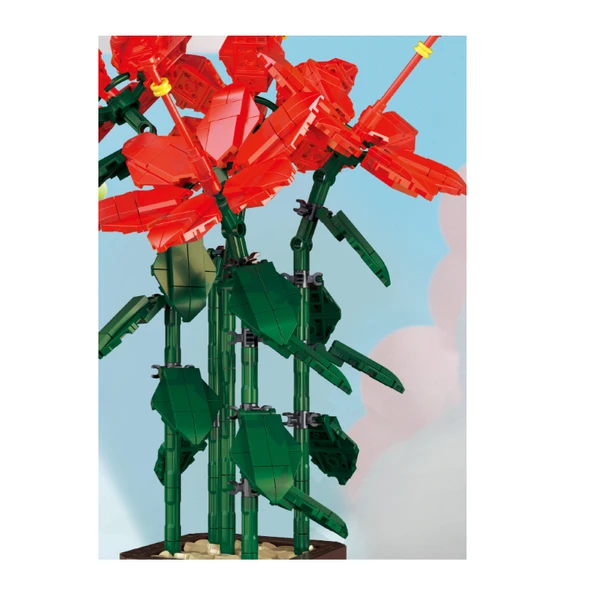 Building Block Flower 618 Parça Orman Gülü - Resim 6