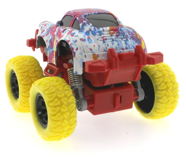 Die Cast Batik Desenli Sarı Teker Araba - Resim 5