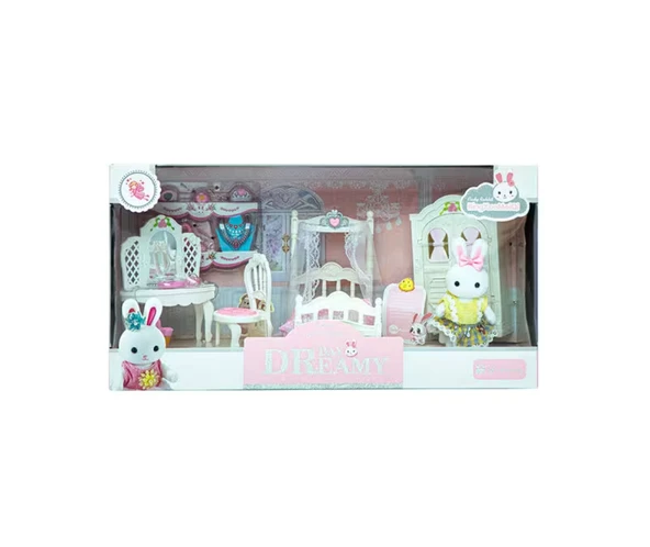 Bay Dreamy Mini Tavşan Ebeveyn Yatak Odası Oyun Seti ürün görseli 1