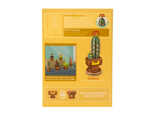 Building Block Flower 192 Parça Kaktüs - Resim 4