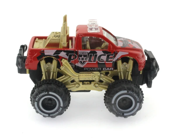 Çek Bırak Mini Off Road Kırmızı Polis Aracı - Resim 6