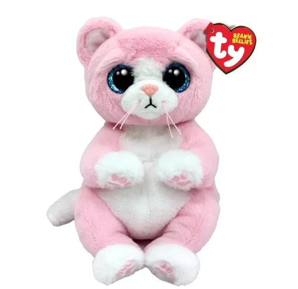 Ty Beanie Bellies Oturan Peluş Pembe Kedi Lillibelle 21 cm ürün görseli 1